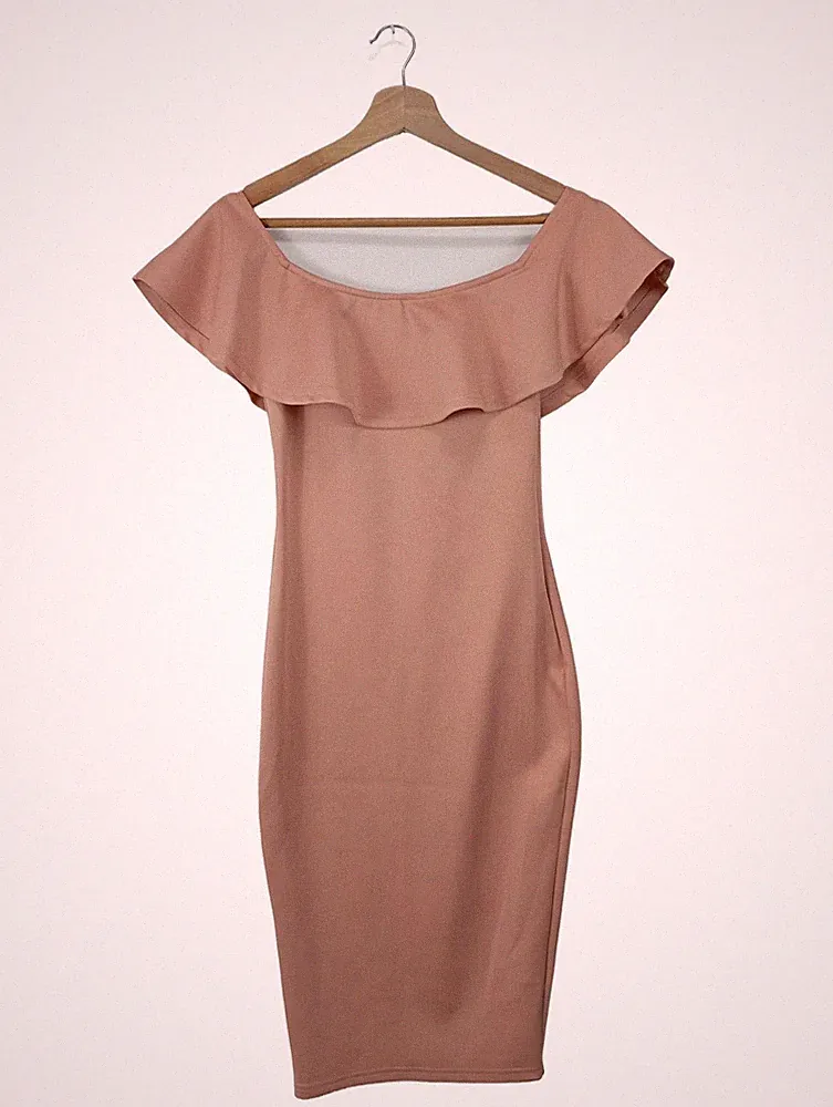 AX PARIS Etuikleid Damen Kleid Gr. DE 36 nude Elegant