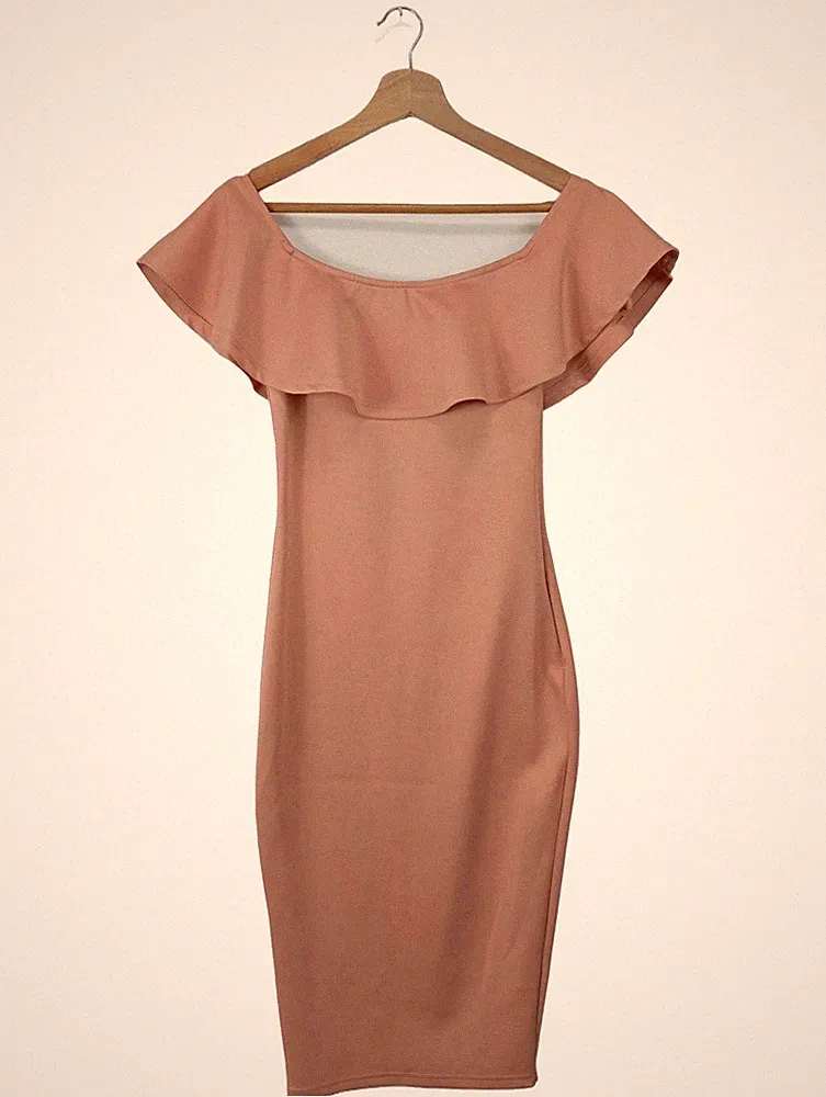AX PARIS Etuikleid Damen Kleid Gr. DE 36 nude Elegant