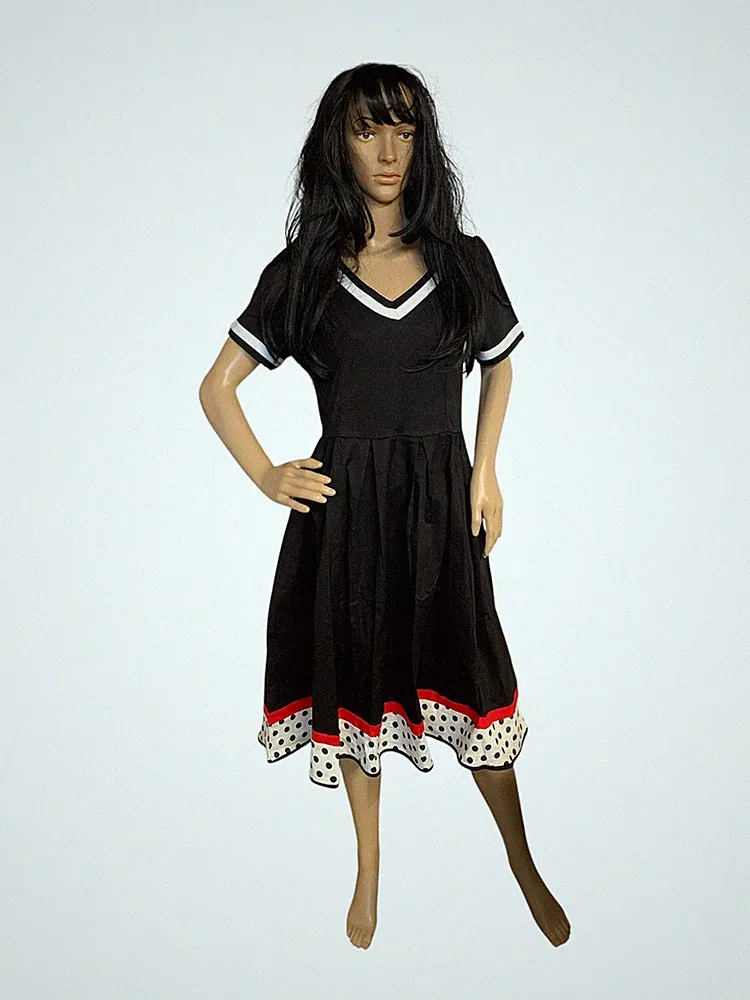 AXOE Damenkleid im Retro-Stil der 50er Jahre, A-Linie, elegant L