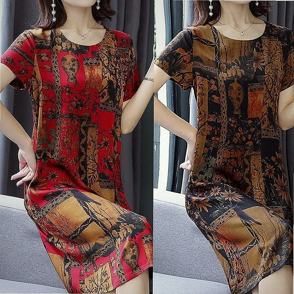 Baeutiful Damen Frauen A Linie Kleid A-Linie A-Linie Kleid Kurzarm Sommer