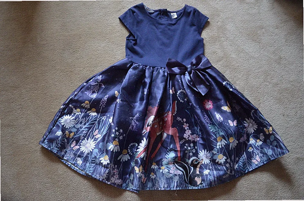 BAMBI H&M Mädchen Kleid Kleid Dress Etui Fest Gr. 110 116 122 6-9 Jahre