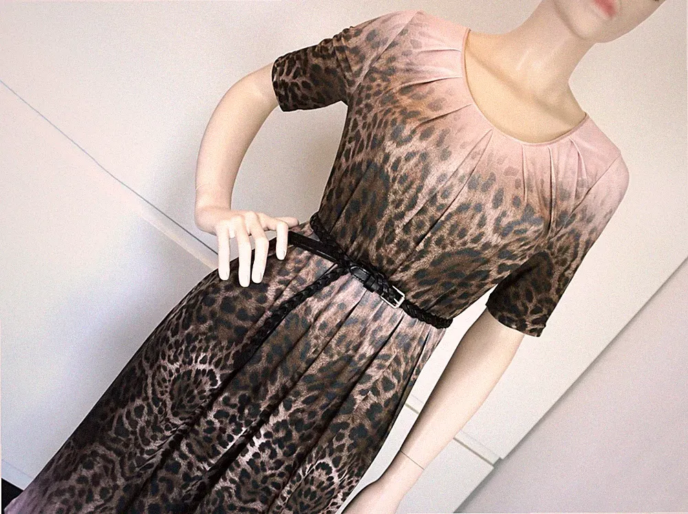 BASLER Damen Kleid A Linie Coctailkleid Tunika Animal Trend Party Blogger Gr 40