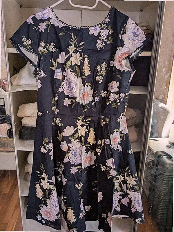 Baumwollkleid geblümt M