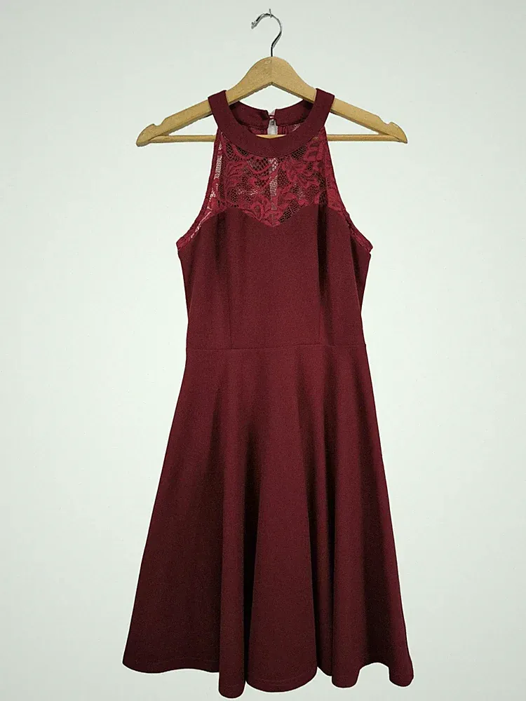 BBONLINEDRESS A-Linien Kleid Damen Kleid Gr. DE 36 rot Elegant