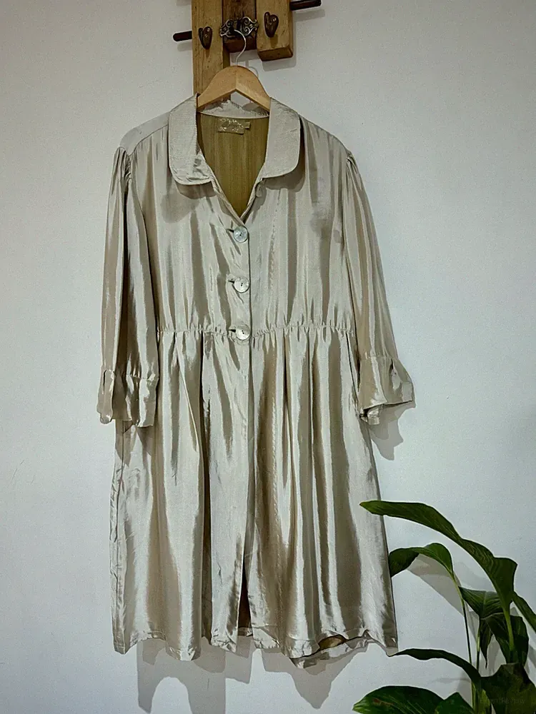 Bellaju Luxus 100% Seide Perlen Lagenlook Lagenlook Boho Kleid Jacke XXL UVP 179£