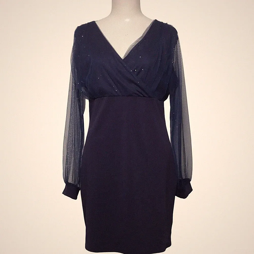 Belle Poque, Kleid, Größe: 2XL, Etuikleid, Abendkleid, Bodycon,, Blau #yCo