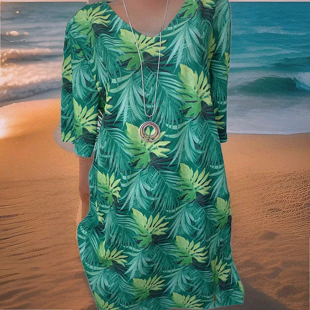 Belloya Kleid Etuikleid Gr. 44 bis 48 gemustert (351) Große Größen