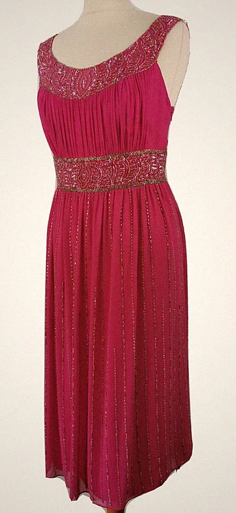 Berkertex Fit and Flare Kleid rosa UK 12 ärmellos Schmuck Hochzeitsgast neu mit Etikett