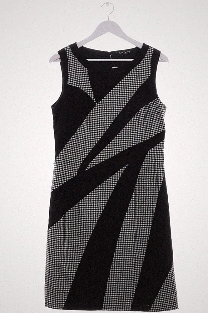 BETTY BARCLAY A-Linien Kleid Damen Kleid Gr. DE 38 schwarz-weiß Casual-Look