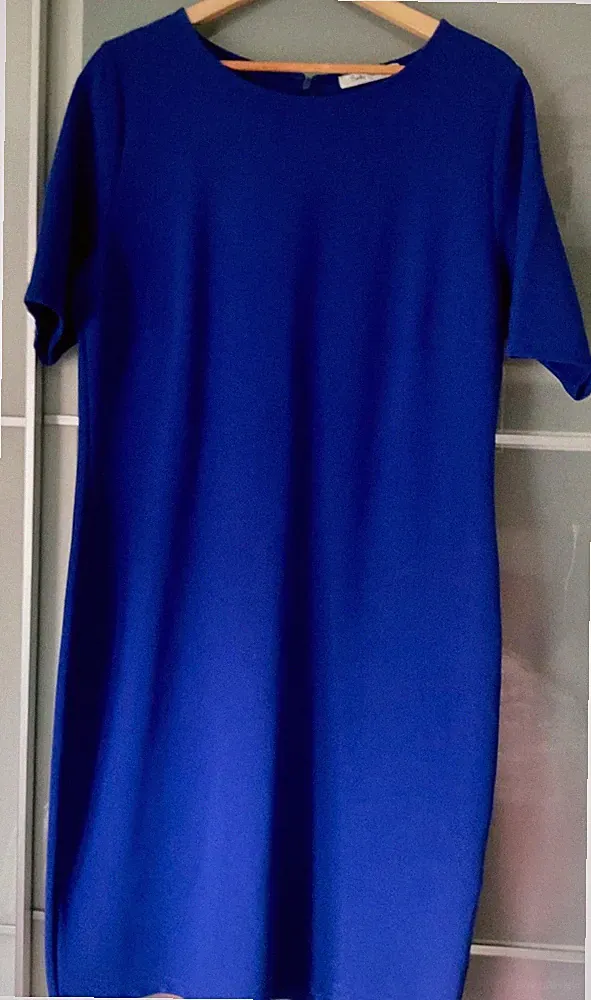Betty Barcley Kleid in Kobaldblau, Grösse 46, sclicht und zeitlos, dicker Stoff