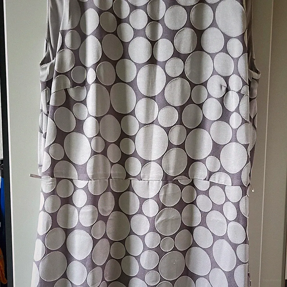 BIANCA Damen Midi-Kleid Gr. 40 Grau/Silber ärmellos A-Linie