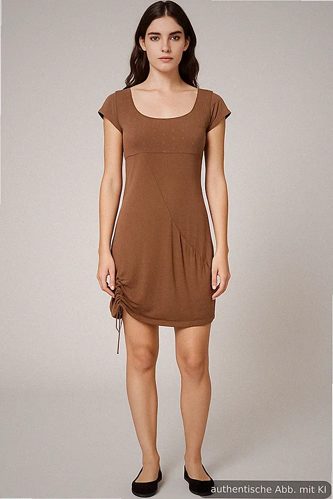 Blumarine Anna Molinari Damen Kleid Braun Nieten Raffungen