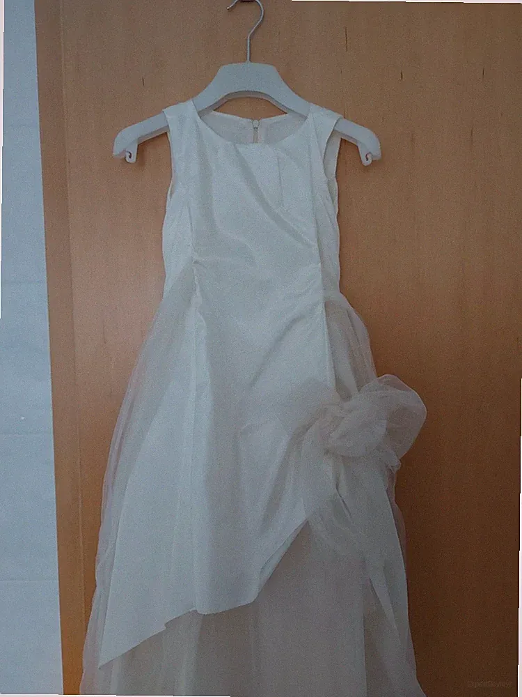 Blumenkind Kleid, creme, mit Bolero + Tüll-Unterrock, Gr. 6J=122, Made in Italy