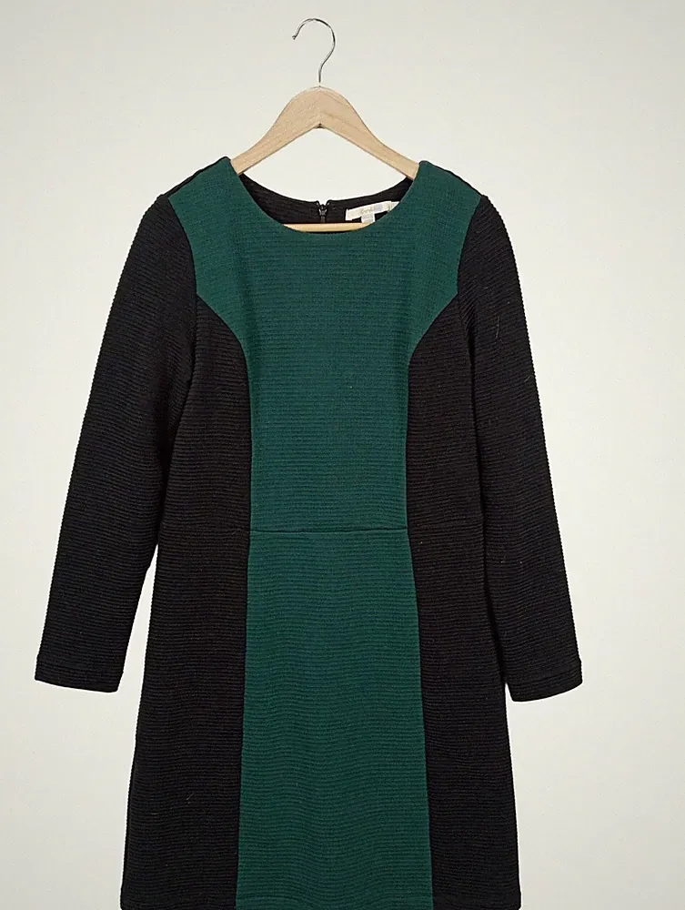 BODEN A-Linien Kleid Damen Kleid Gr. DE 38 schwarz-waldgrün Casual-Look