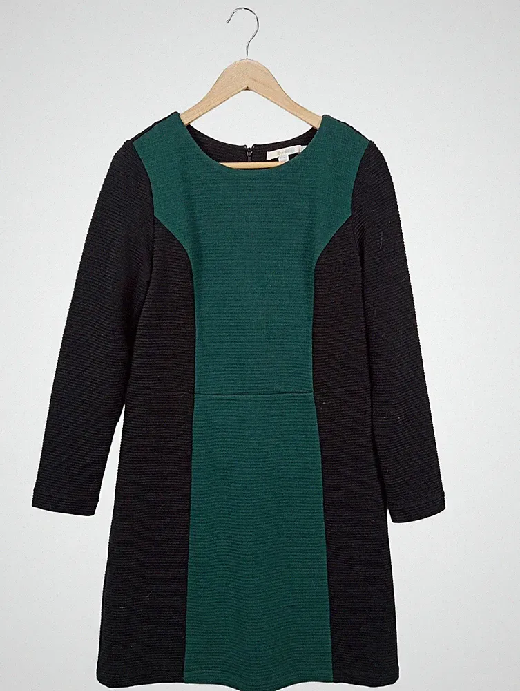 BODEN A-Linien Kleid Damen Kleid Gr. DE 38 schwarz-waldgrün Casual-Look