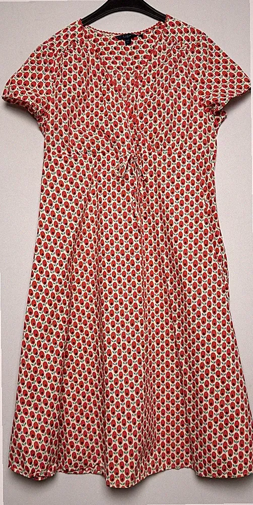 Boden Blusekleid Gr 40 / uk14 R Etuikleid Kleid Blumen Muster Baumwolle 9523