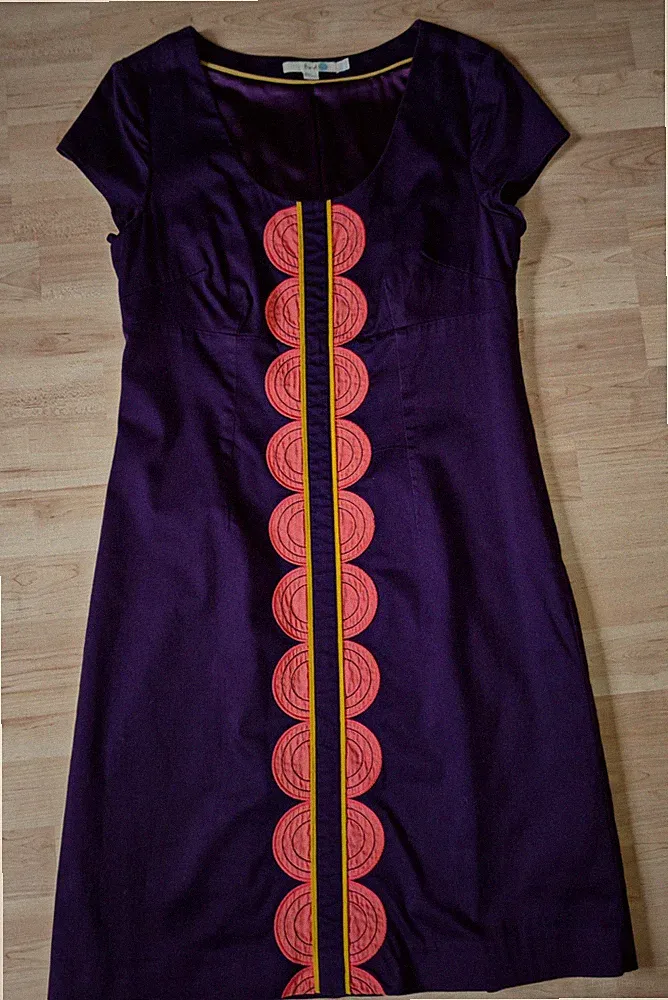 BODEN Kleid 12R (ca. 40 38 M Maße!) Retro-Stil 70er lila Minikleid - knielang