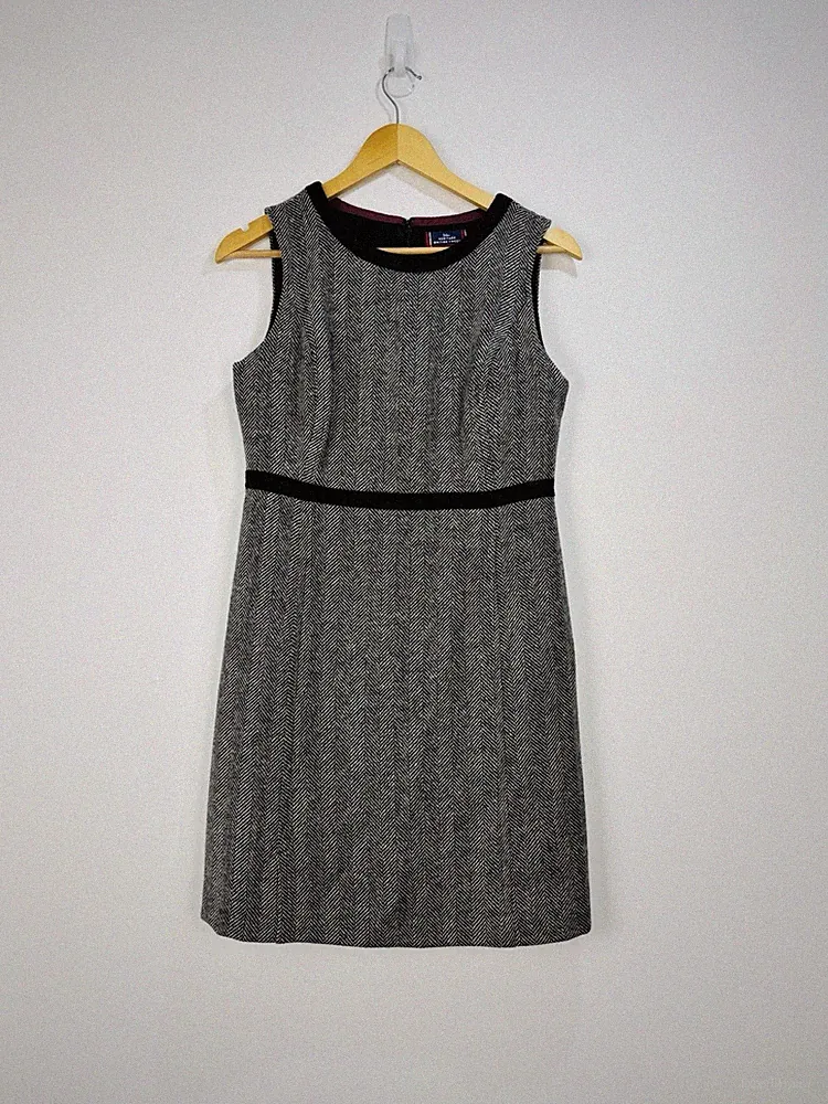 Fischgrätmuster Etui kleid