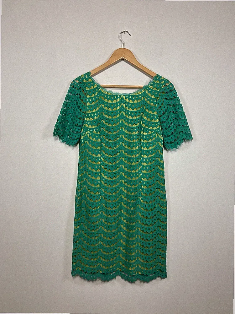 Boden Kleid Größe UK 10 grün Spitze hell Gast Party Event Anlass hübsch neu mit Etikett