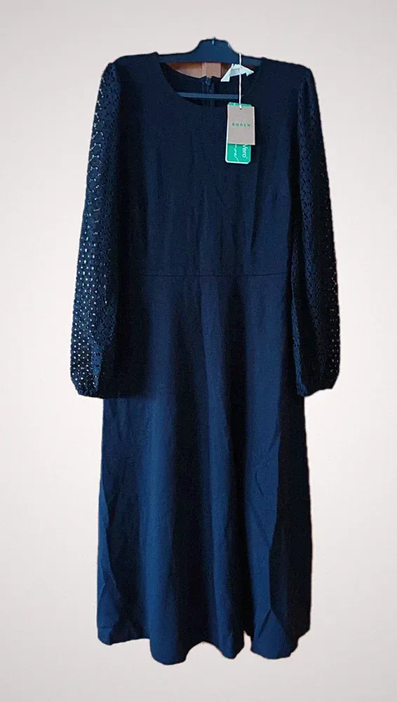 Boden neues Baumwoll Kleid UK 12P