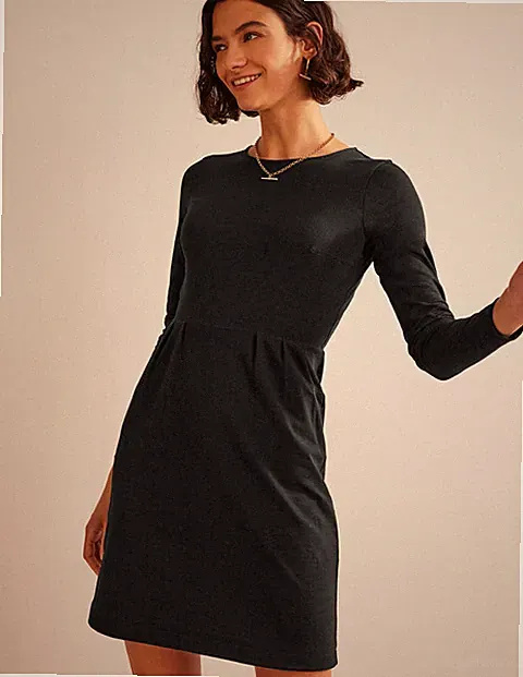 Boden - Penelope Jersey Dress - Kleid Basic Schwarz NEU UK 12 EU 40