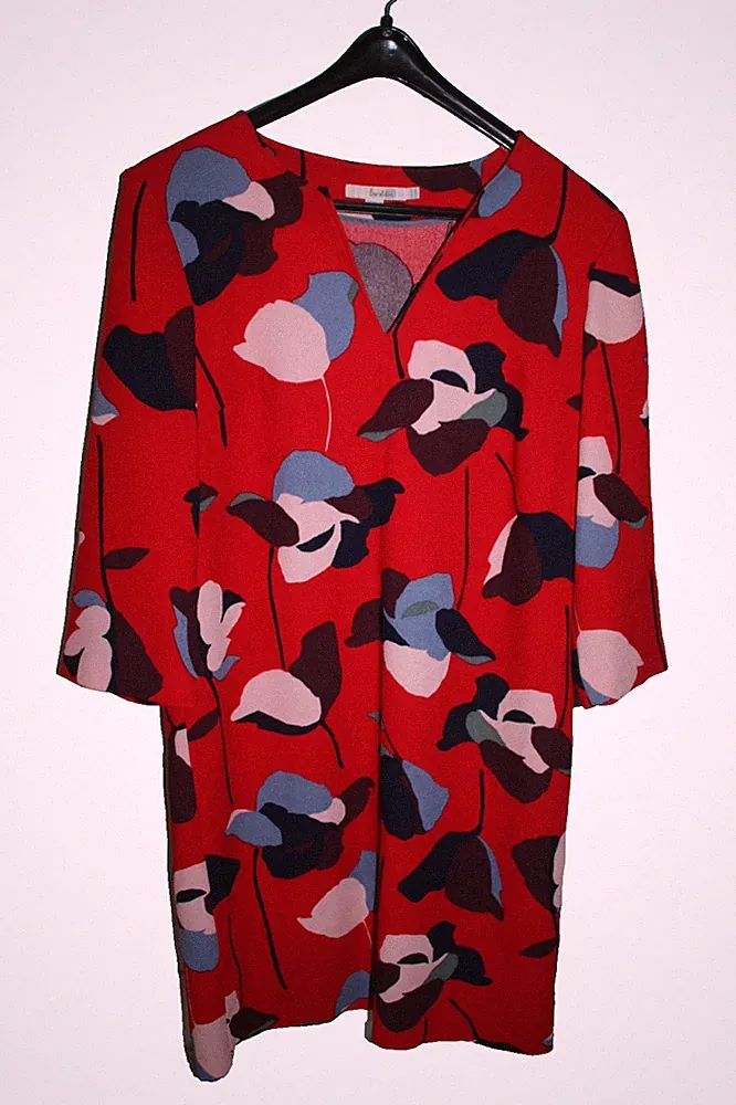 BODEN~Schönstes Blumenkleid~40~42~14L~edles Etuikleid~Tunika-Kleid~Retro~TOP~