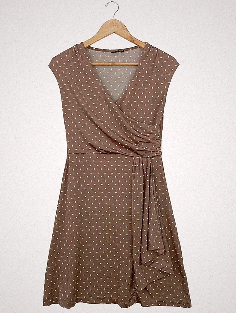 BODYFLIRT A-Linien Kleid Damen Kleid Gr. DE 32 braun-wollweiß Casual-Look