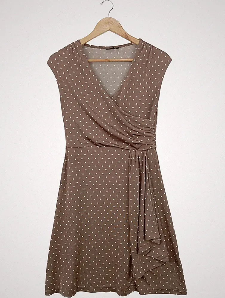 BODYFLIRT A-Linien Kleid Damen Kleid Gr. DE 32 braun-wollweiß Casual-Look