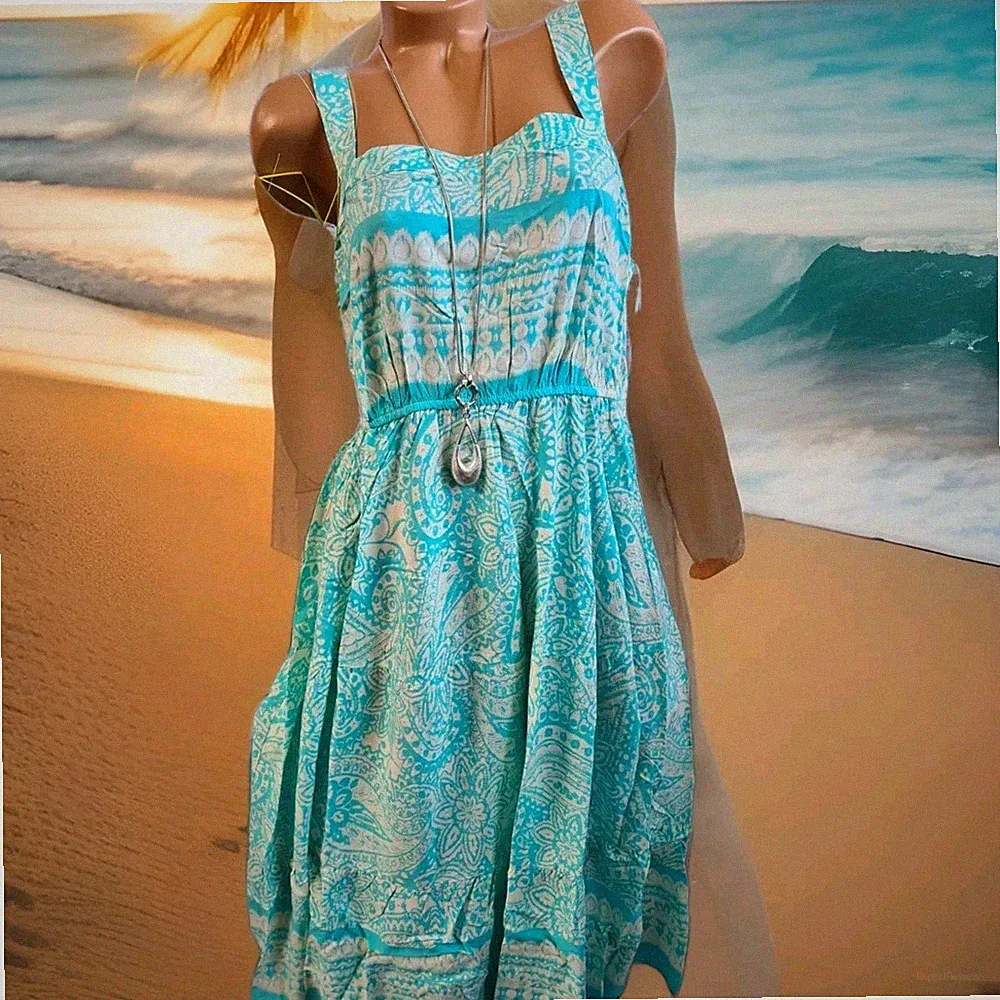 Bodyflirt Kleid Viskosekleid Sommerkleid Damen bis Gr. 42 bis 46 (3538) NEU