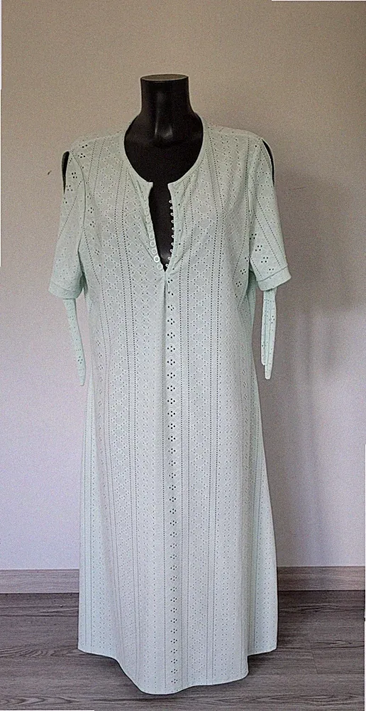 Boho Damen Midi Sommerkleid Reise Urlaub Casual Spitze A-Linie, Länge 115 cm