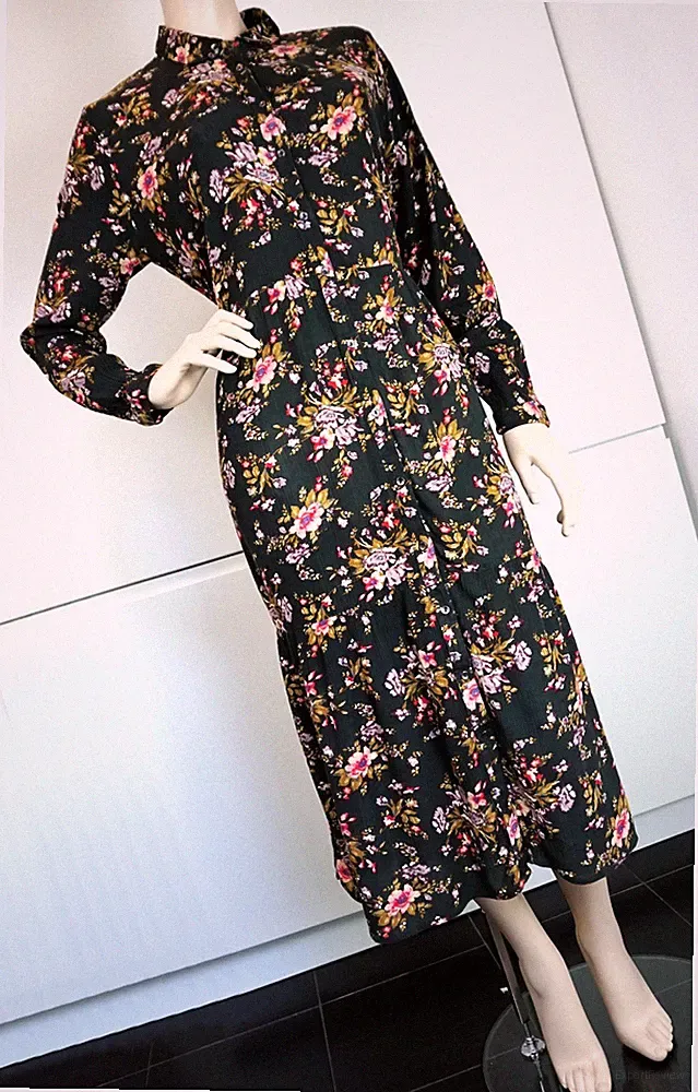 BON'A PARTE Damen Kleid Stufenkleid Boho Tunika A Linie Maxikleid Gr 40 42