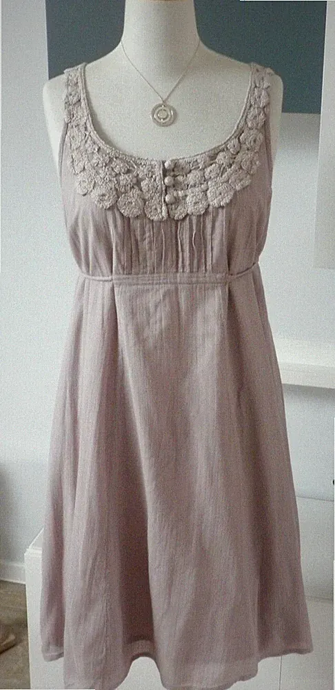 Bon´A Parte Kleid doppellagig bestickt Gürtel rosa altrosa flieder 38 M NP 90€