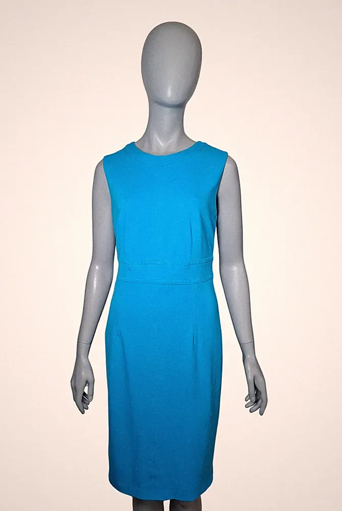 BOSS Damen Etuikleid Dirula Slim Fit Blau Größe 42