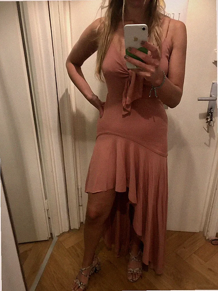Brautjungfer Hochzeitsgast Kleid Rosé S/M