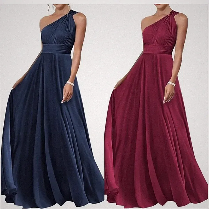 Brautjungfernkleid Lang Elegant Hochzeitsgast Kleid Für Damen Bridesmaid