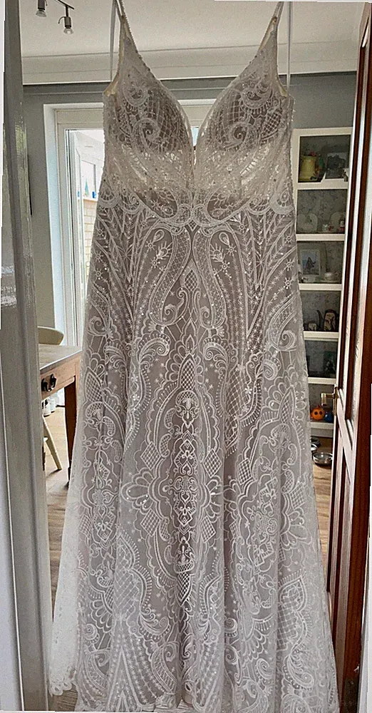Brautkleid Chamäleon Braut Ivory Blush Gr. 18/20 tatsächliche UK Größe A Linie
