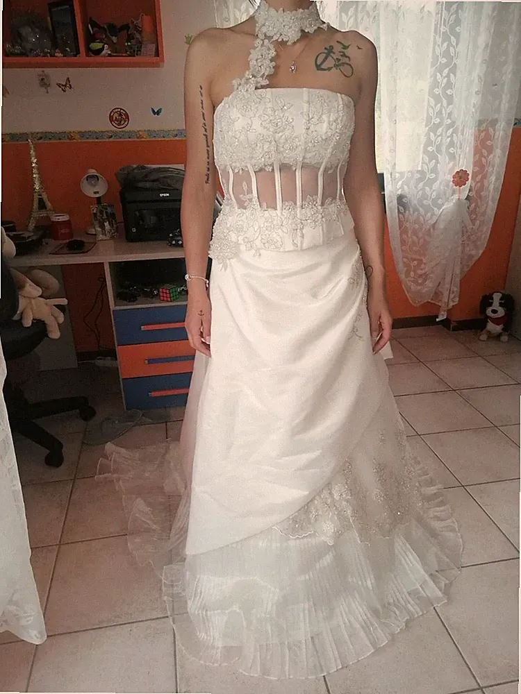Brautkleid gebraucht Gr. 42/44