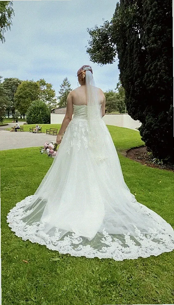 brautkleid gr 18 gebraucht ivory