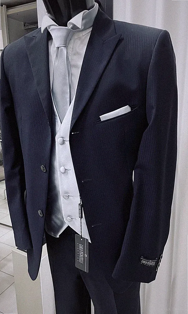 BRAUTKLEID GR. 50 BLAU SIGNIERT CARLO PIGNATELLI SUIT GROOM WEDDING DESIGNER