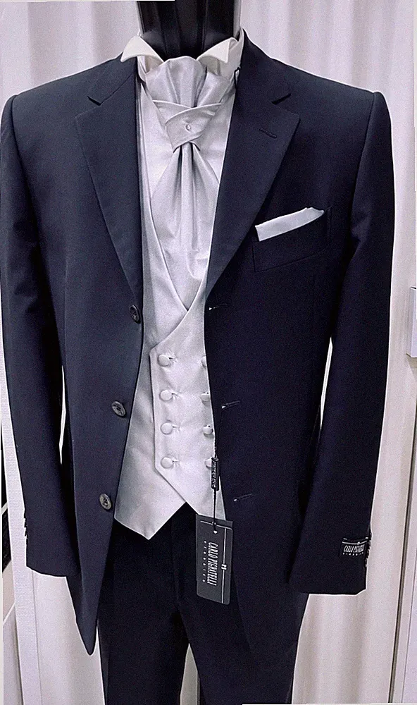 BRAUTKLEID GR. 50 SIGNIERT BLAU UNITOCARLO PIGNATELLI SUIT GROOM WEDDING DESIGNER