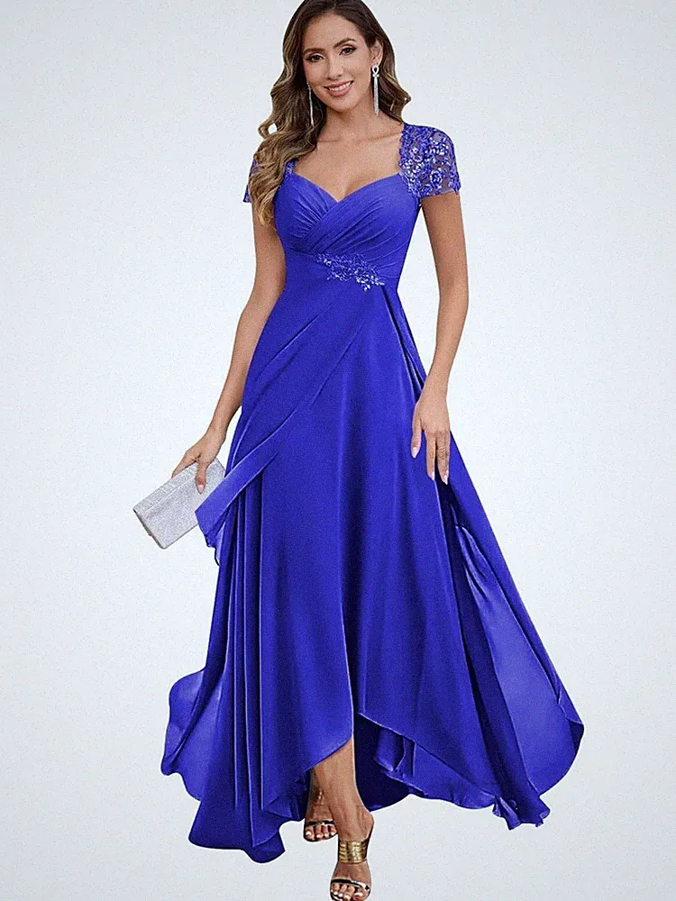 Brautmutter A-Linie Brautmutterkleider Spitze Hochzeitsgast Kleid Für Hochzeit