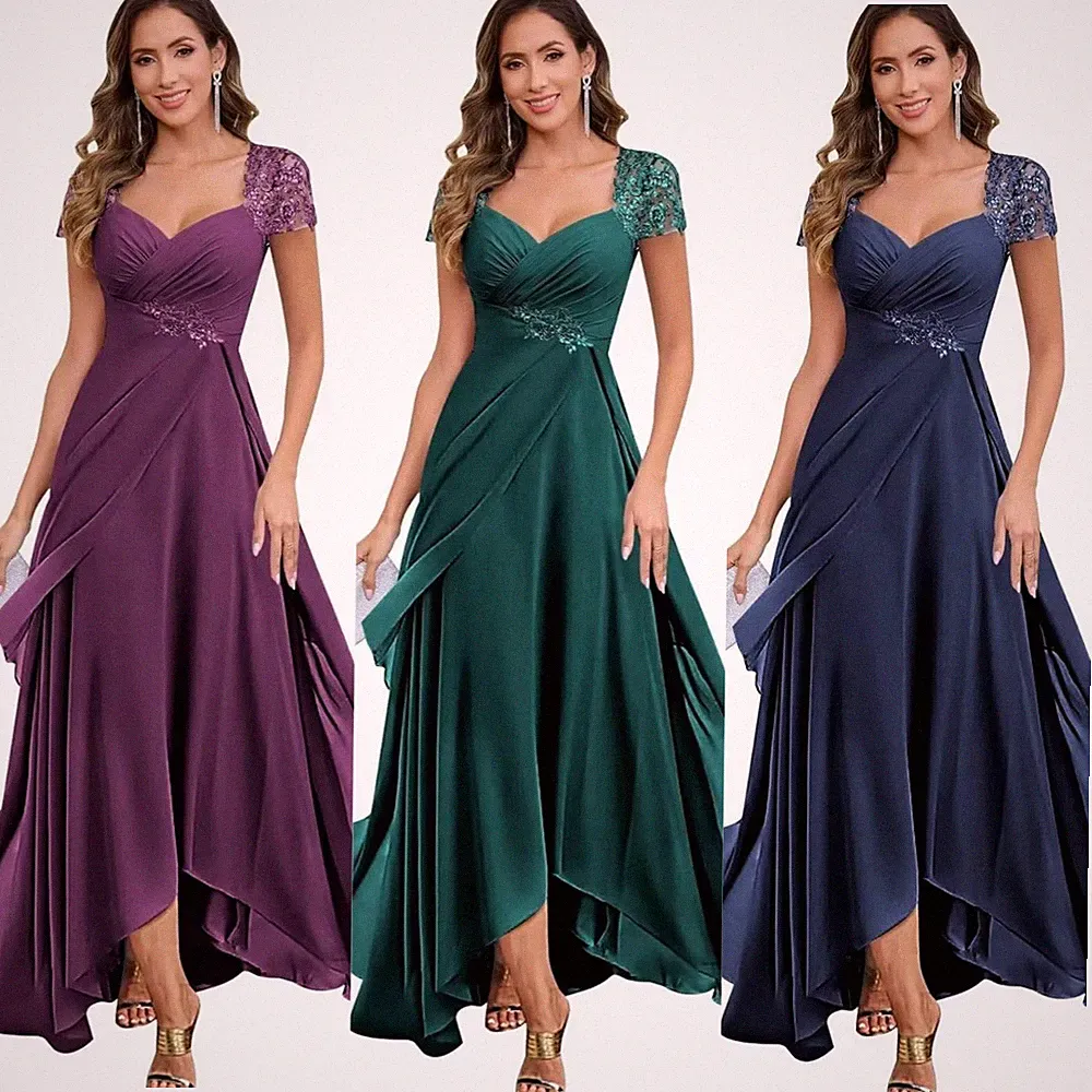 Brautmutter A-Linie Brautmutterkleider Spitze Hochzeitsgast Kleid Für Hochzeit