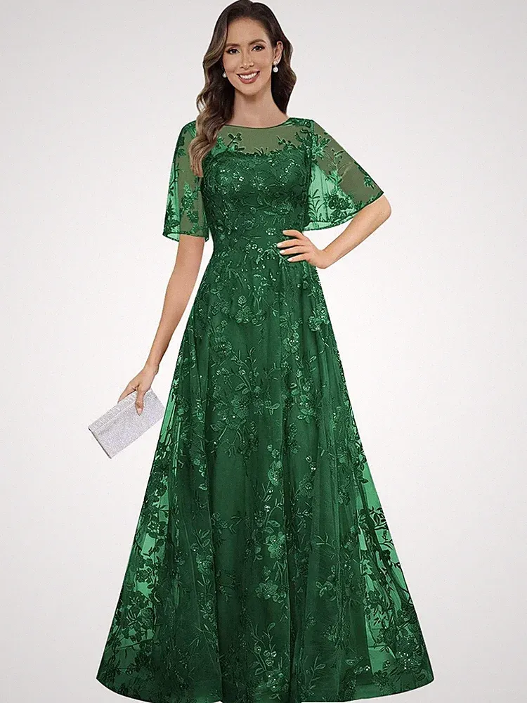 Brautmutterkleid Damen A-Linie Kleider Für Hochzeitsgäste Party Kleider