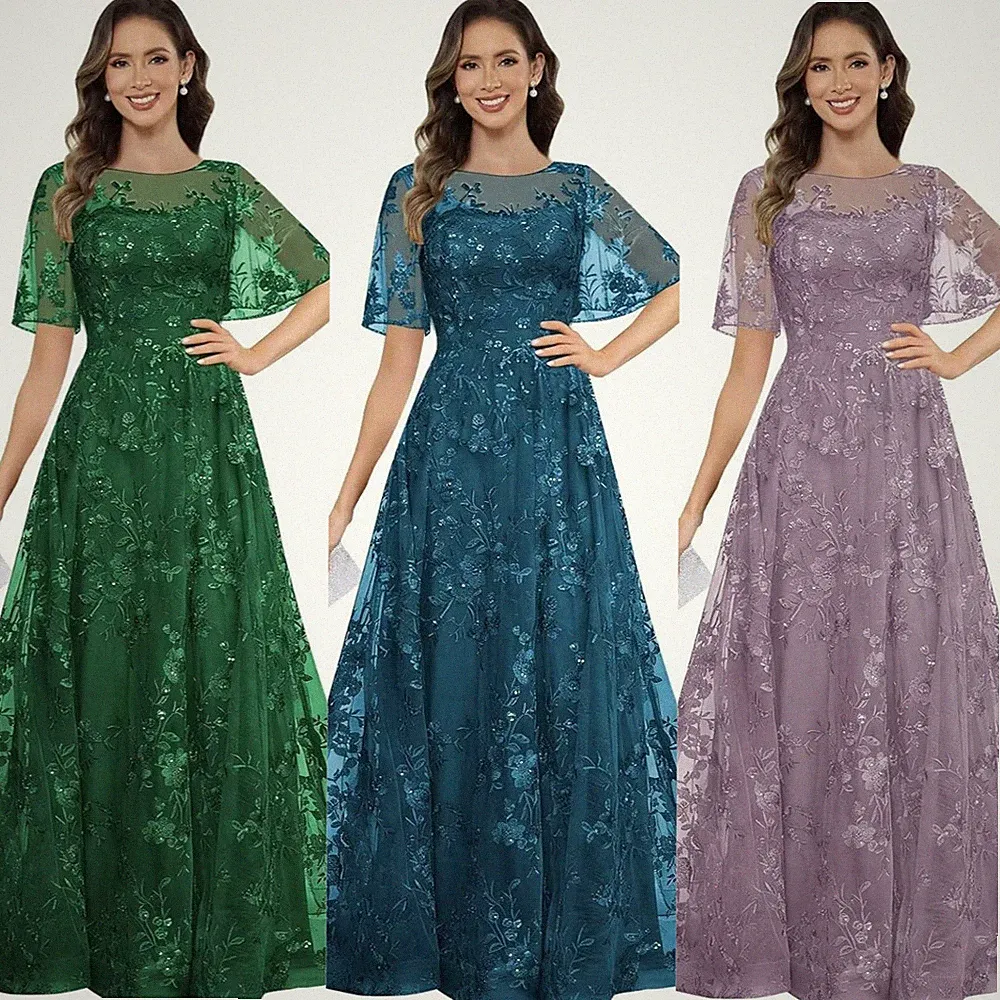 Brautmutterkleid Damen A-Linie Kleider Hochzeitsgäste Elegant Party Kleider