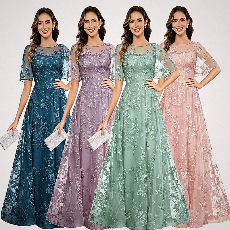 Brautmutterkleid Damen A-Linie Kleider Hochzeitsgäste Premium Ballkleider