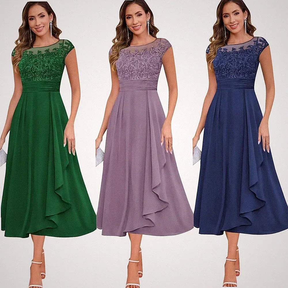 Brautmutterkleider Abendkleid Damen Hochzeitsgast Kleid Elegant Party Kleider