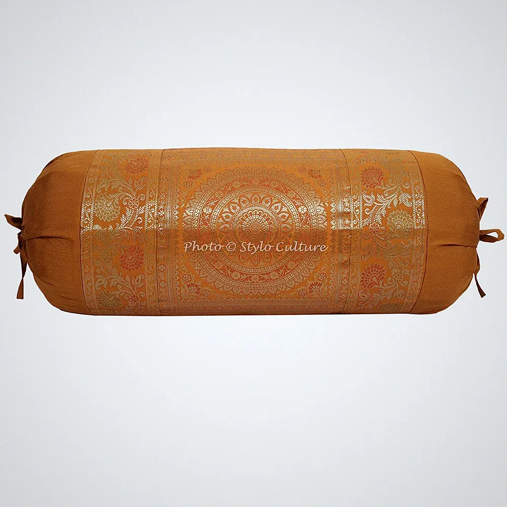 Brokat Jacquard Nackenrolle Etui Sofa Ethno Deko Boho Wohndeko Rohrbezug