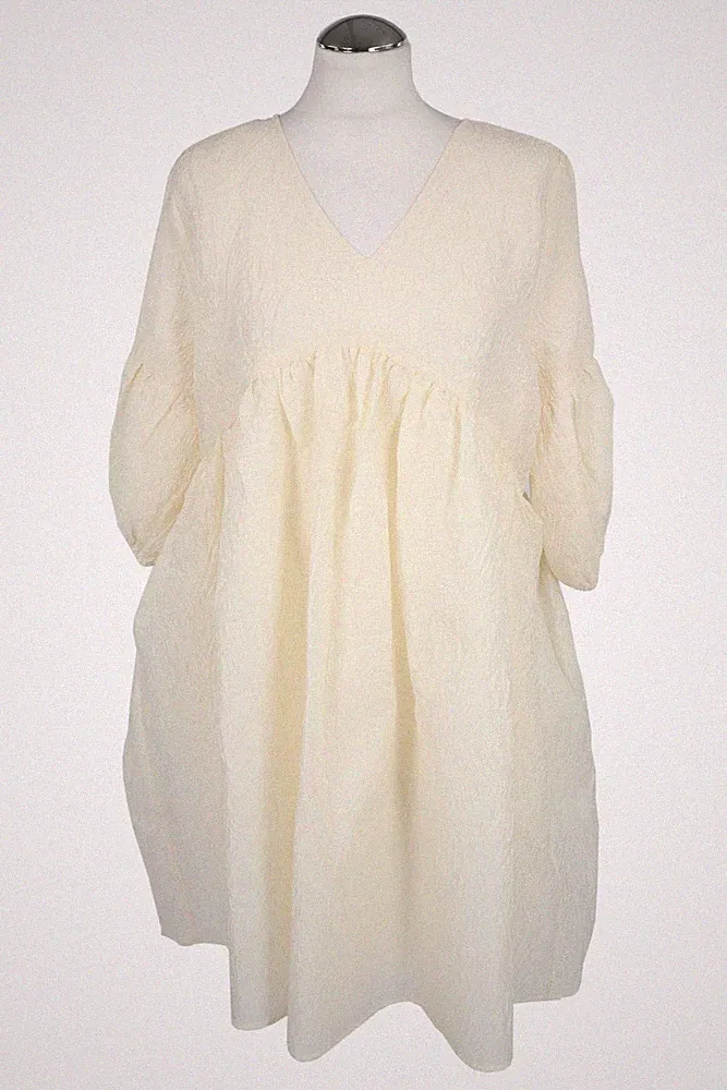 Bruuns Bazaar Damen Kleid Gr. 38 Creme NEU Kleid A-Linie Dress