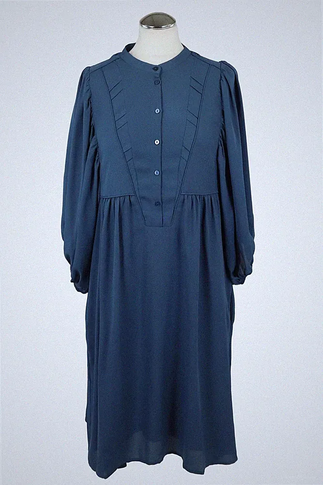 Bruuns Bazaar Damen Kleid Gr. 44 Blau Kleid A-Linie Dress