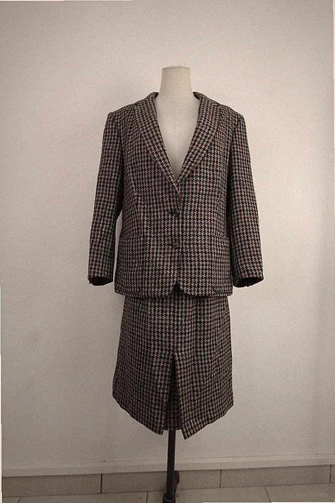 BURBERRY ENGLAND ANZUG JACKE ROCK DAMEN GR. 18 / 50 WOMAN SUIT WOLLE
